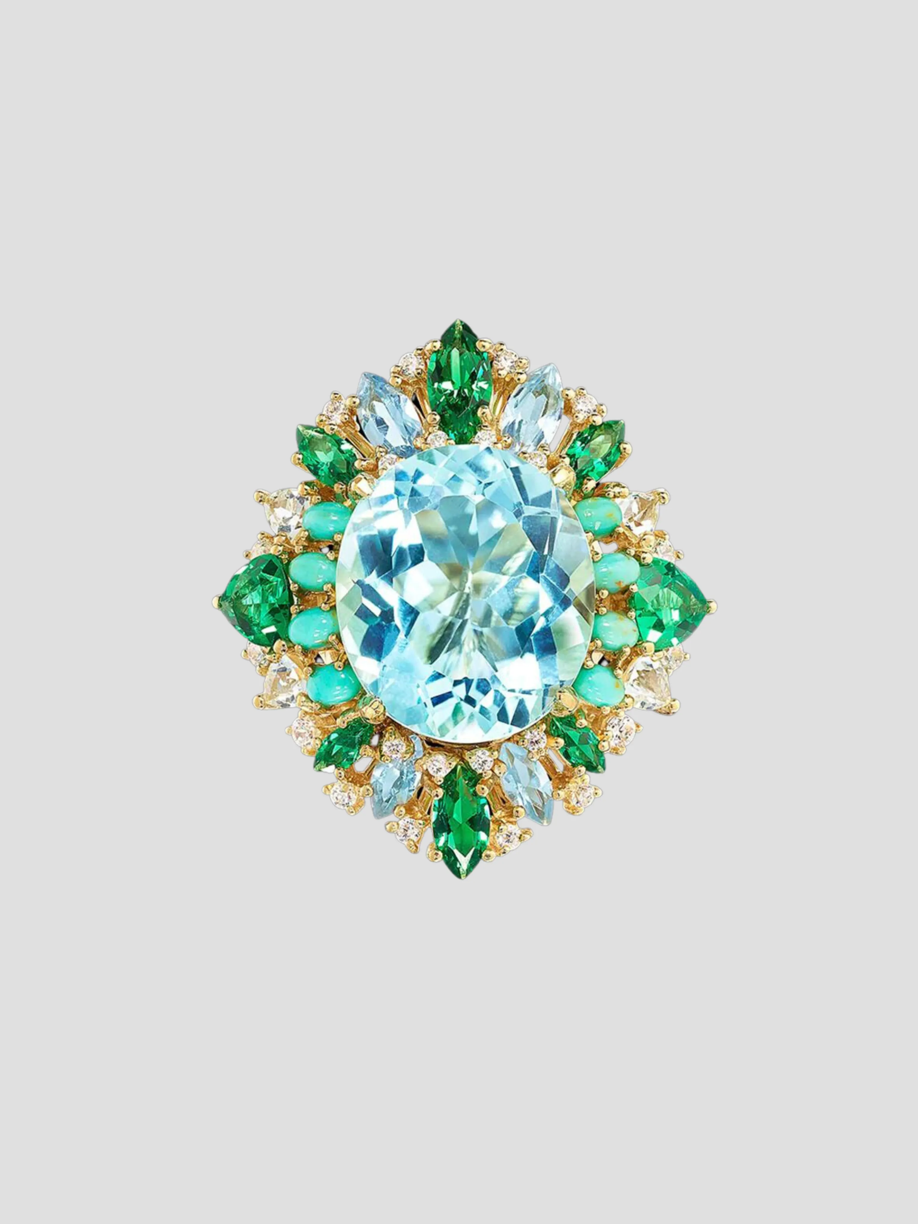 Aqua Poseidon Ring