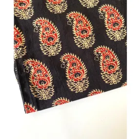 Bandana - Paisely Print on black Cotton bandana