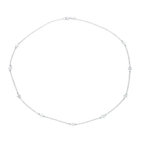 Bar Sideway Patriotic Rock Star Choker Station Necklace Gold Plated .925 Silver