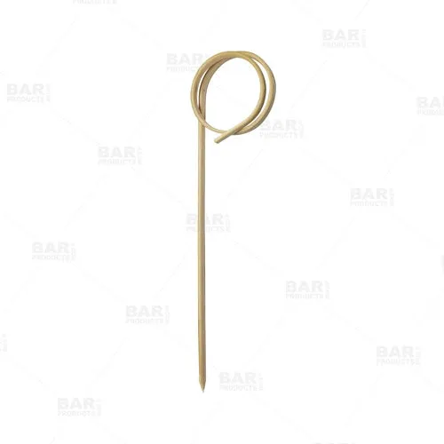 BarConic® Ring Bamboo Cocktail Pick Kit with Display Stand