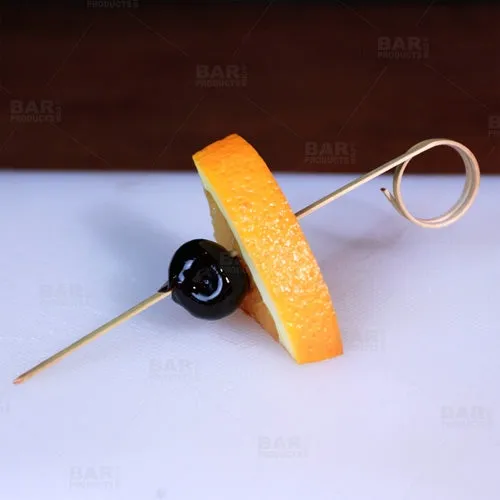 BarConic® Ring Bamboo Cocktail Pick Kit with Display Stand
