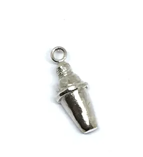 Bartender's Cocktail Shaker Charm in Sterling Silver