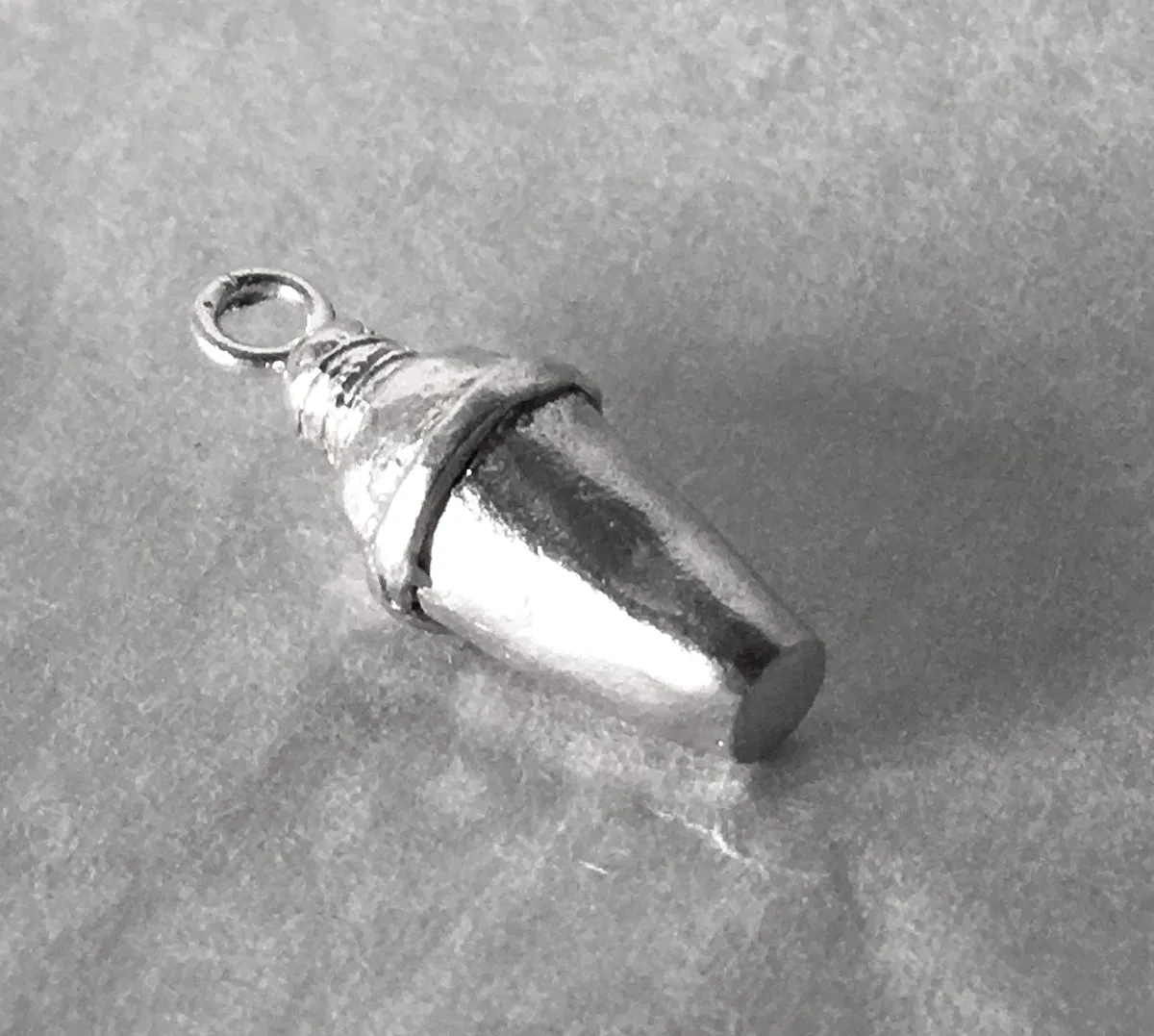 Bartender's Cocktail Shaker Charm in Sterling Silver