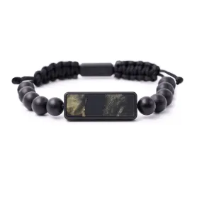 Bead Wood Resin Bracelet - Kathy (Pure Black, 577146)