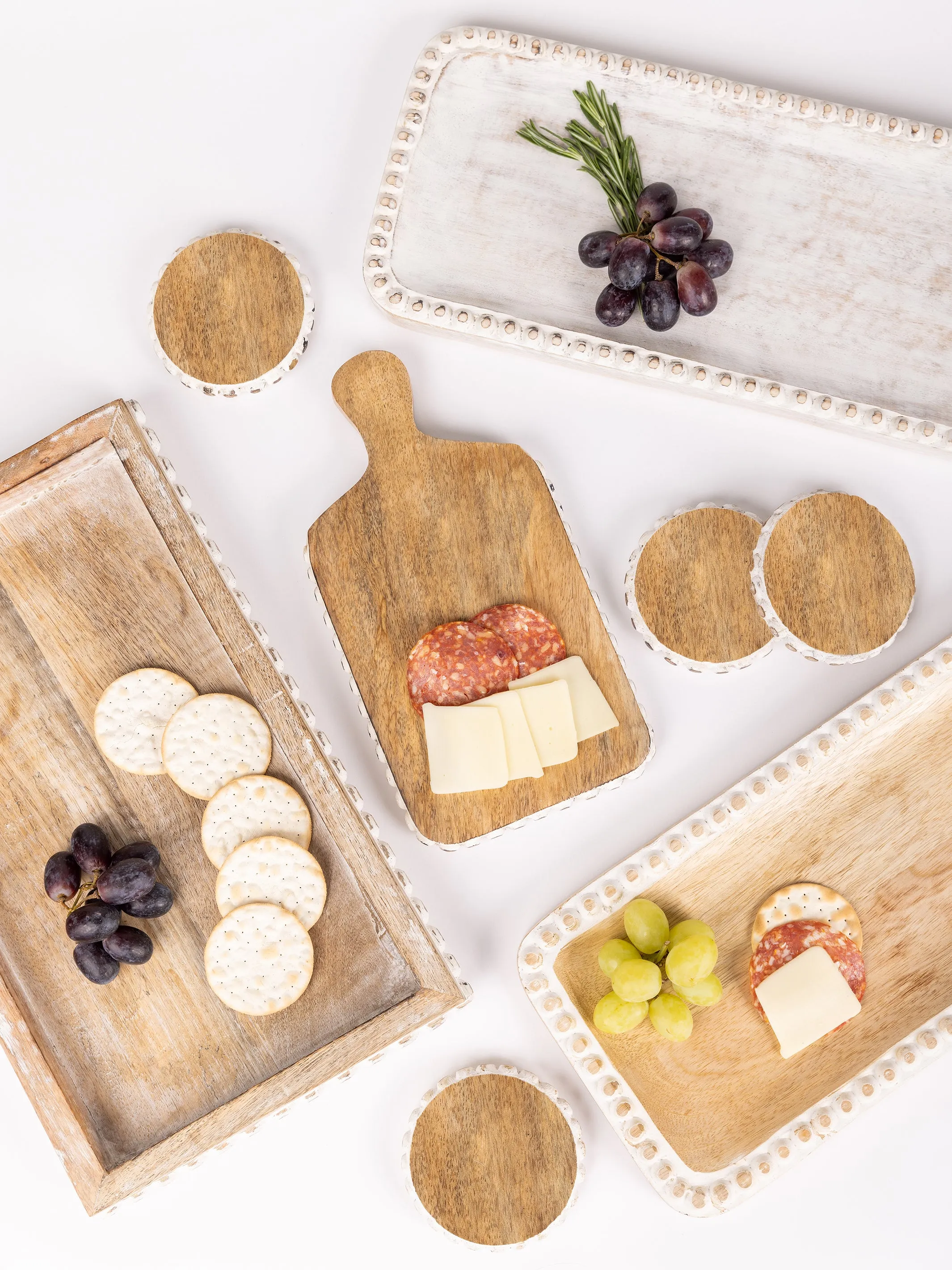Beaded Edge Tray | Natural