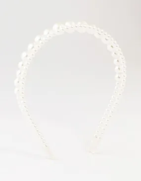 Beaded Graudti Pearl 2 Row Headband