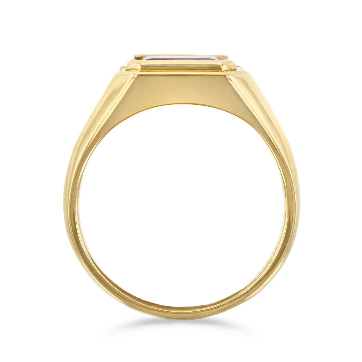 Bijou Collection 2.09ct Octagonal Garnet Signet Ring | 9K Yellow Gold