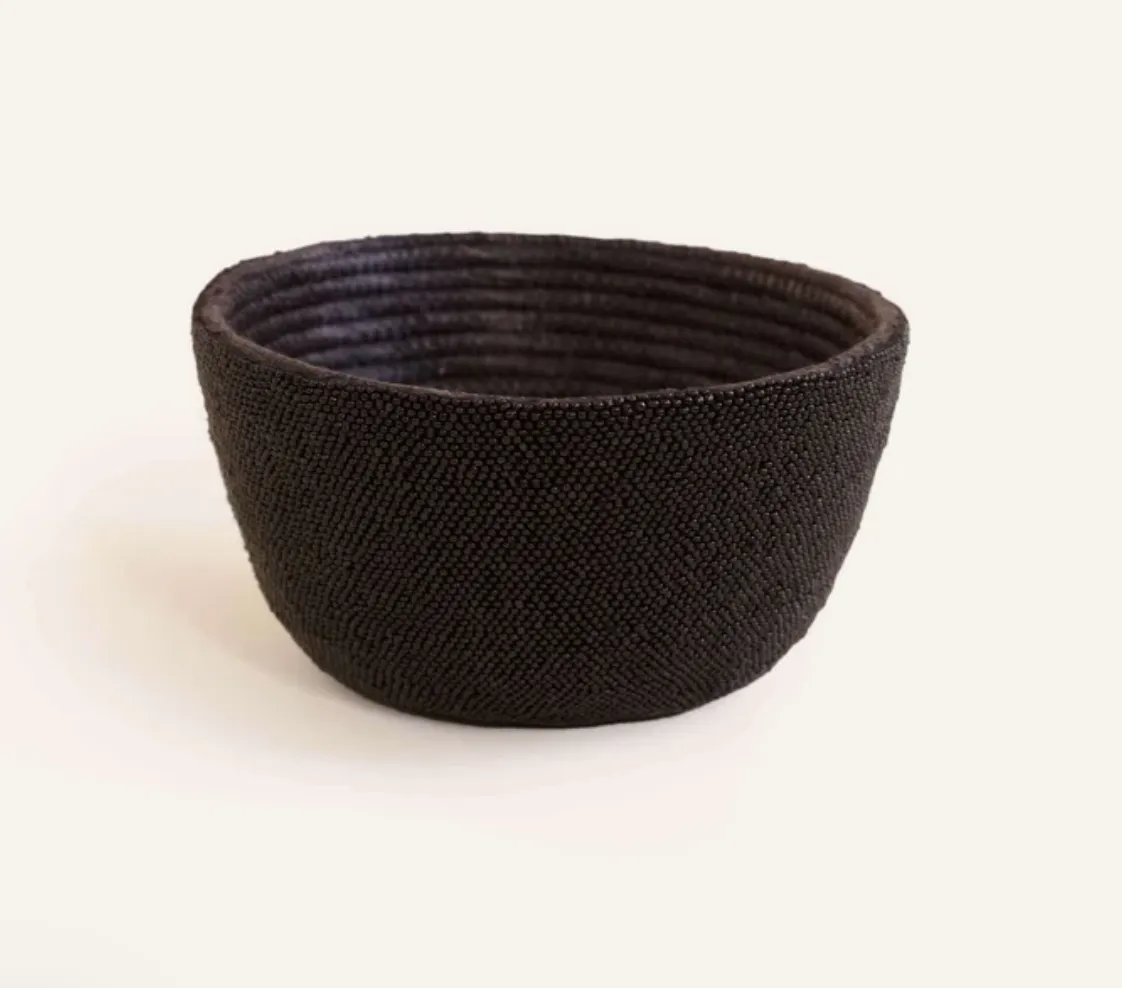 Black Beaded Bowl