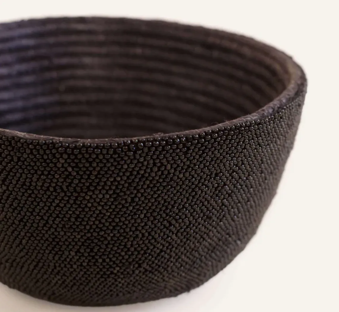 Black Beaded Bowl