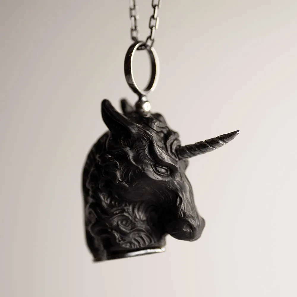 Black Unicorn pendant - final sale