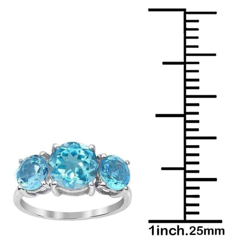 Blue topaz engagement ring