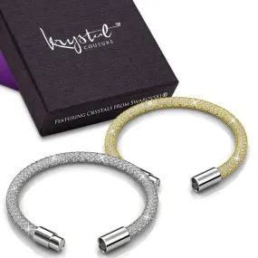 Boxed Bracelet Set Embellished with SWAROVSKI Crystals