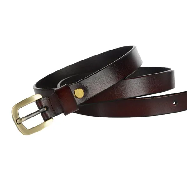 Brown Women Genuine Leather Belt 棕色女士真皮皮带 KCBELT1098