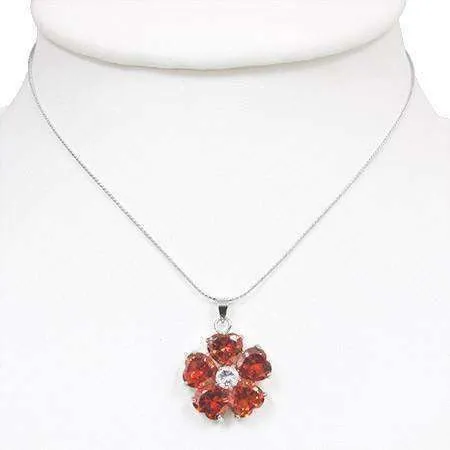 Buttercup Cubic Zirconia Flower Pendant Necklace