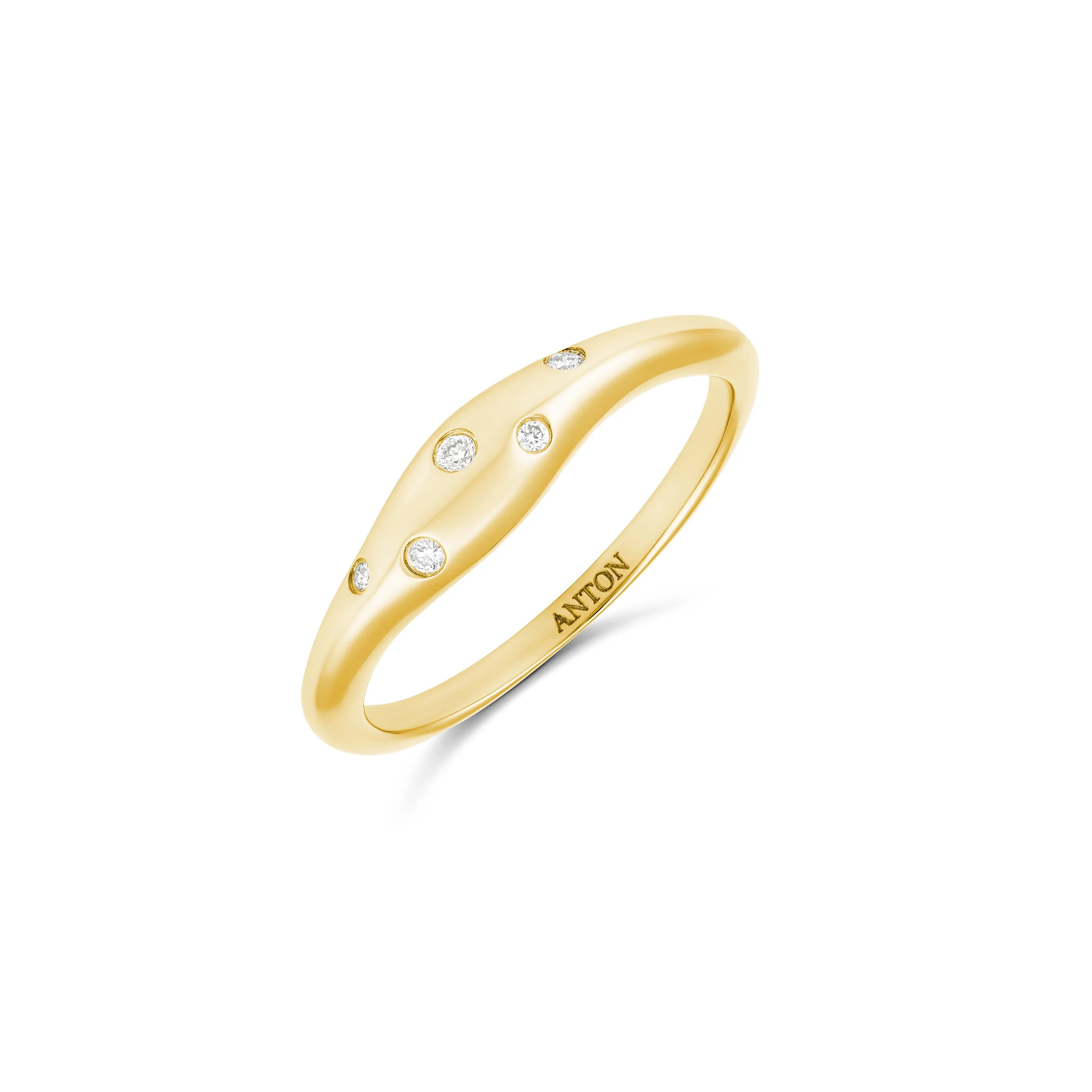 Capri Dreaming® Pebble Surge Diamond Ring | Yellow Gold