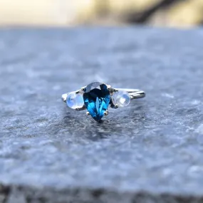 Celestial Blue - Moonstone & Blue Topaz Ring