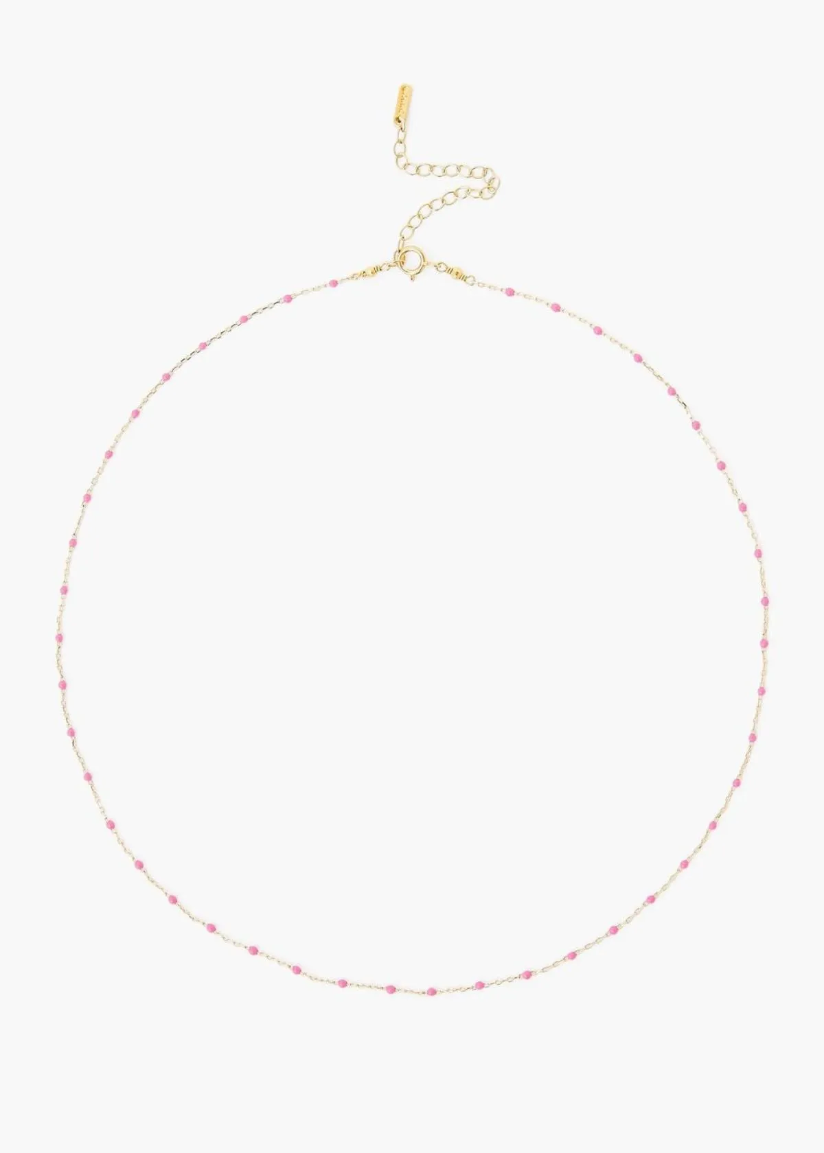 CHAN LUU Pink Rose Beaded Necklace