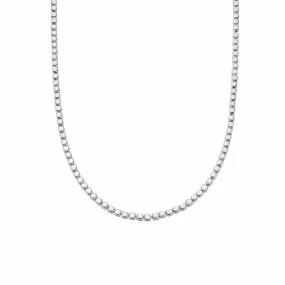 Chunky Beaded Necklace Sterling Silver