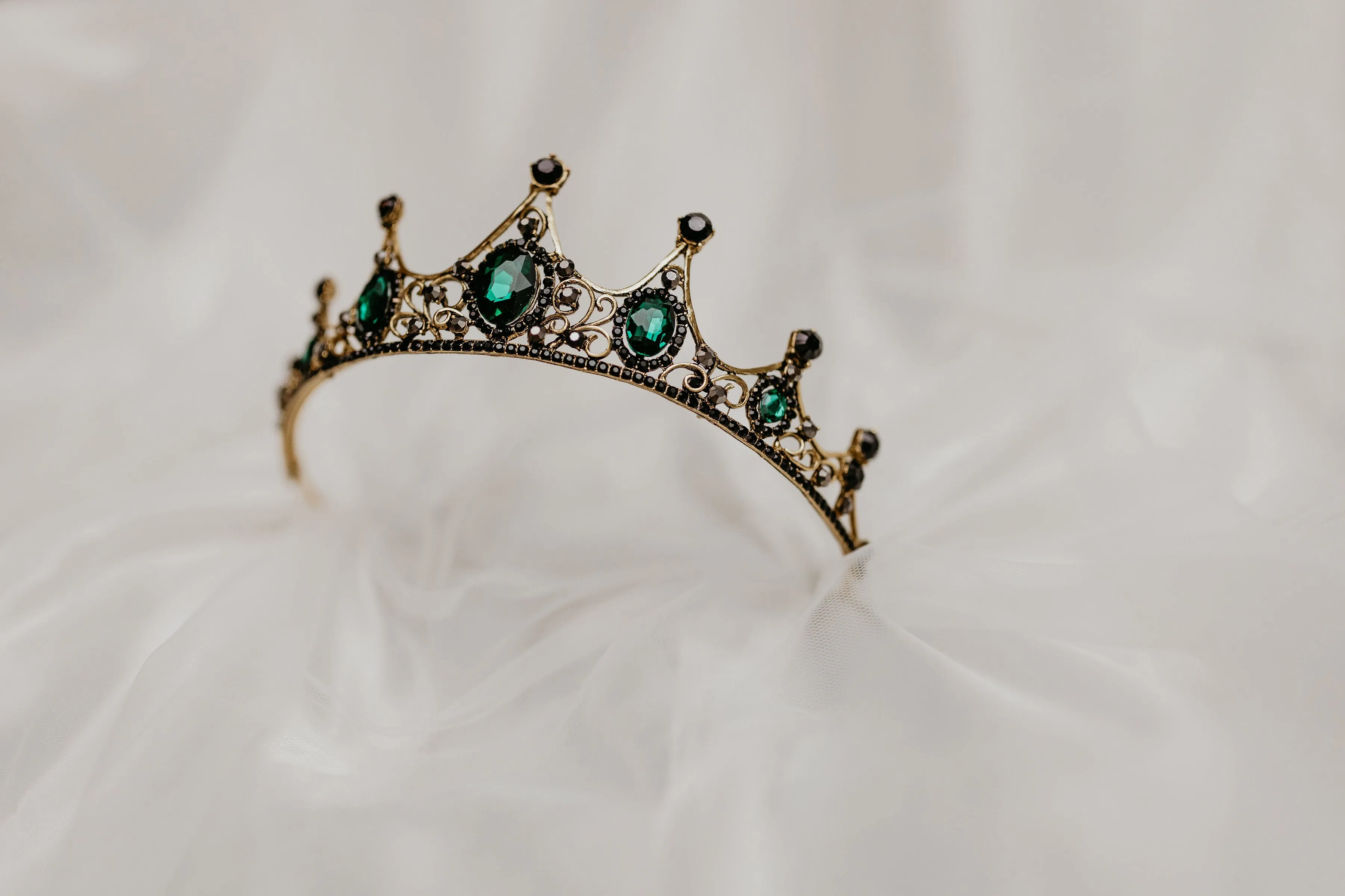 Cindy's Tiara in Green & Gold