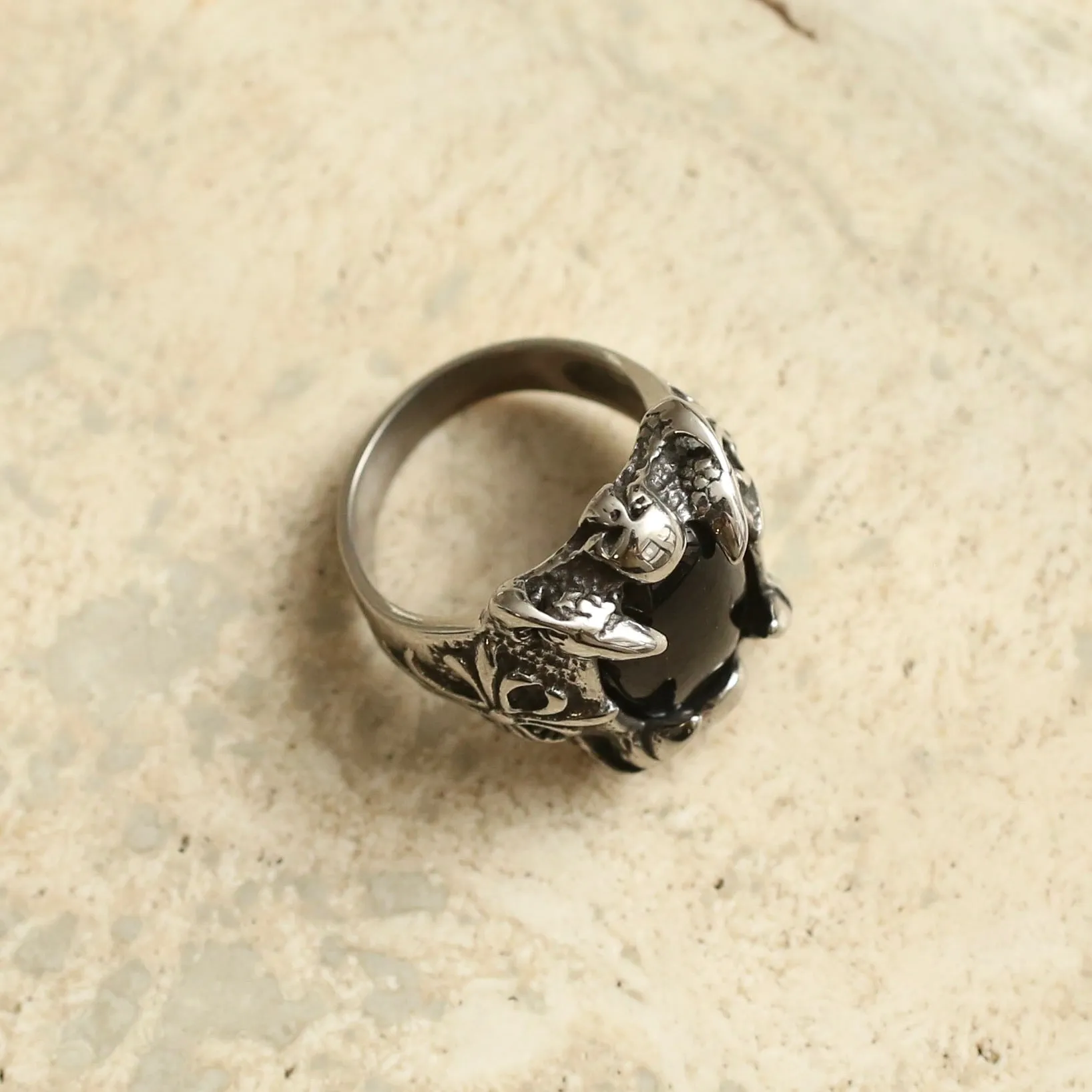 Claws with Black Onyx Stone Ring
