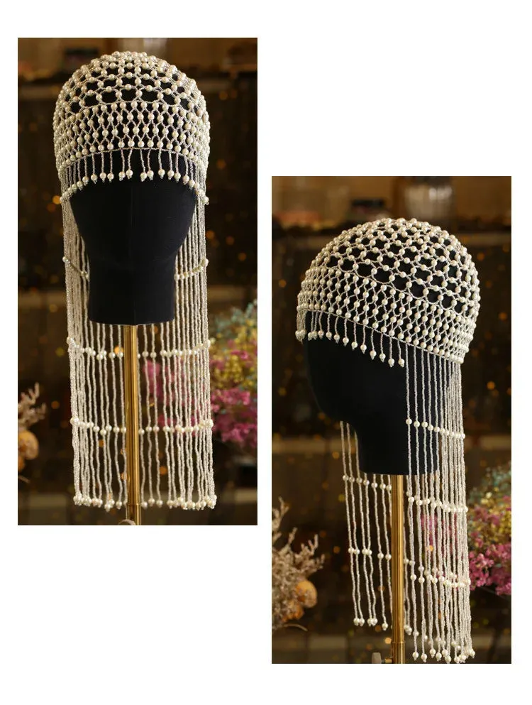Cleopatra Pearl Tassel Headpiece