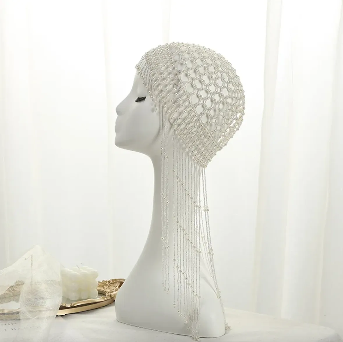 Cleopatra Pearl Tassel Headpiece