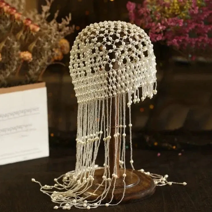 Cleopatra Pearl Tassel Headpiece