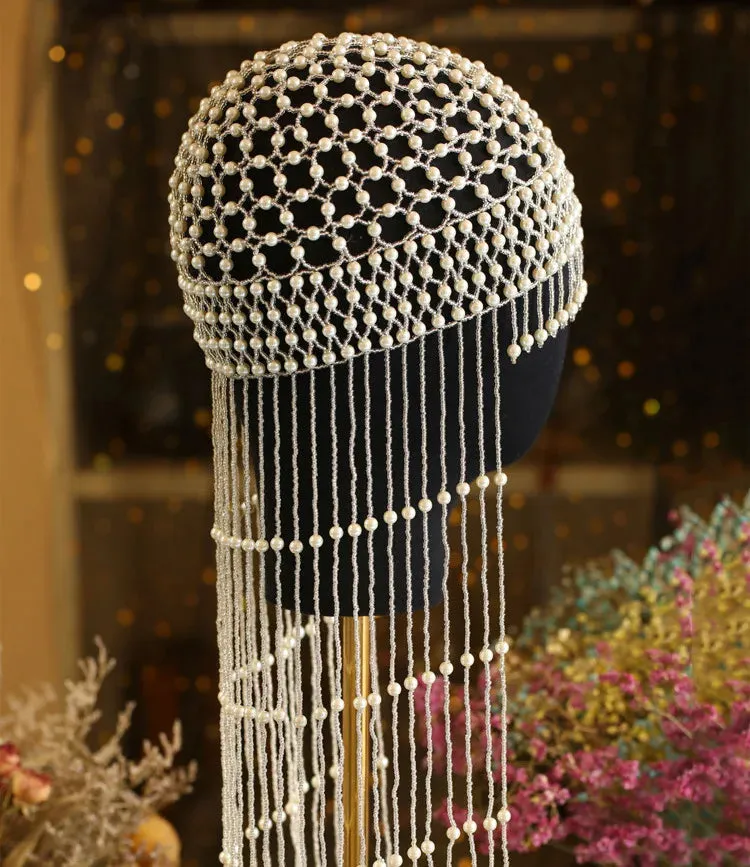 Cleopatra Pearl Tassel Headpiece