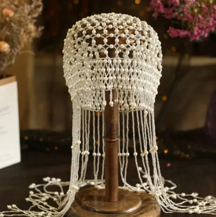 Cleopatra Pearl Tassel Headpiece