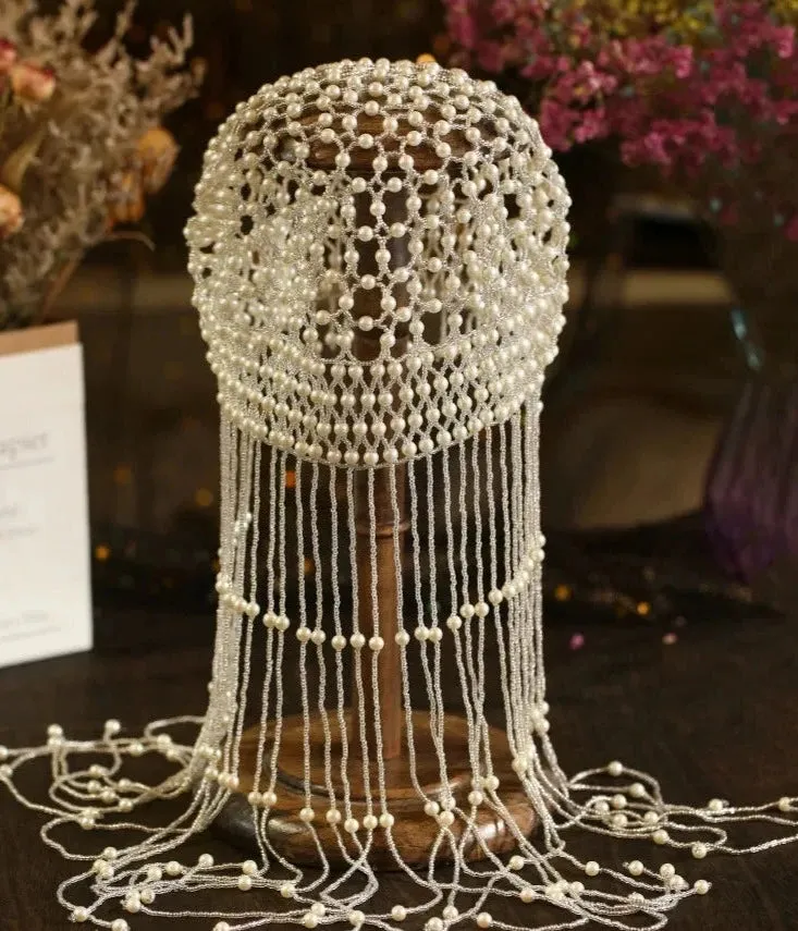 Cleopatra Pearl Tassel Headpiece