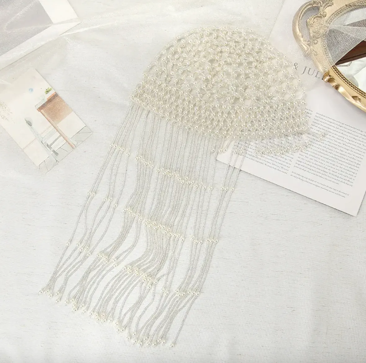 Cleopatra Pearl Tassel Headpiece