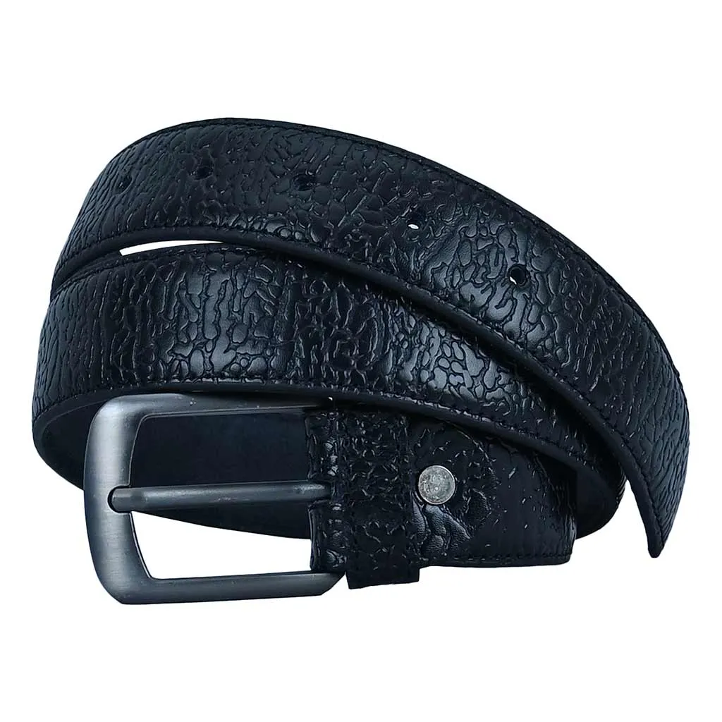 Crocodile Designer Leather Belt  CrocOne Black