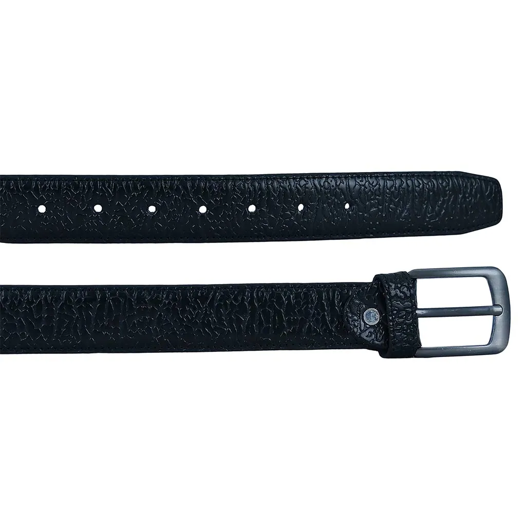 Crocodile Designer Leather Belt  CrocOne Black