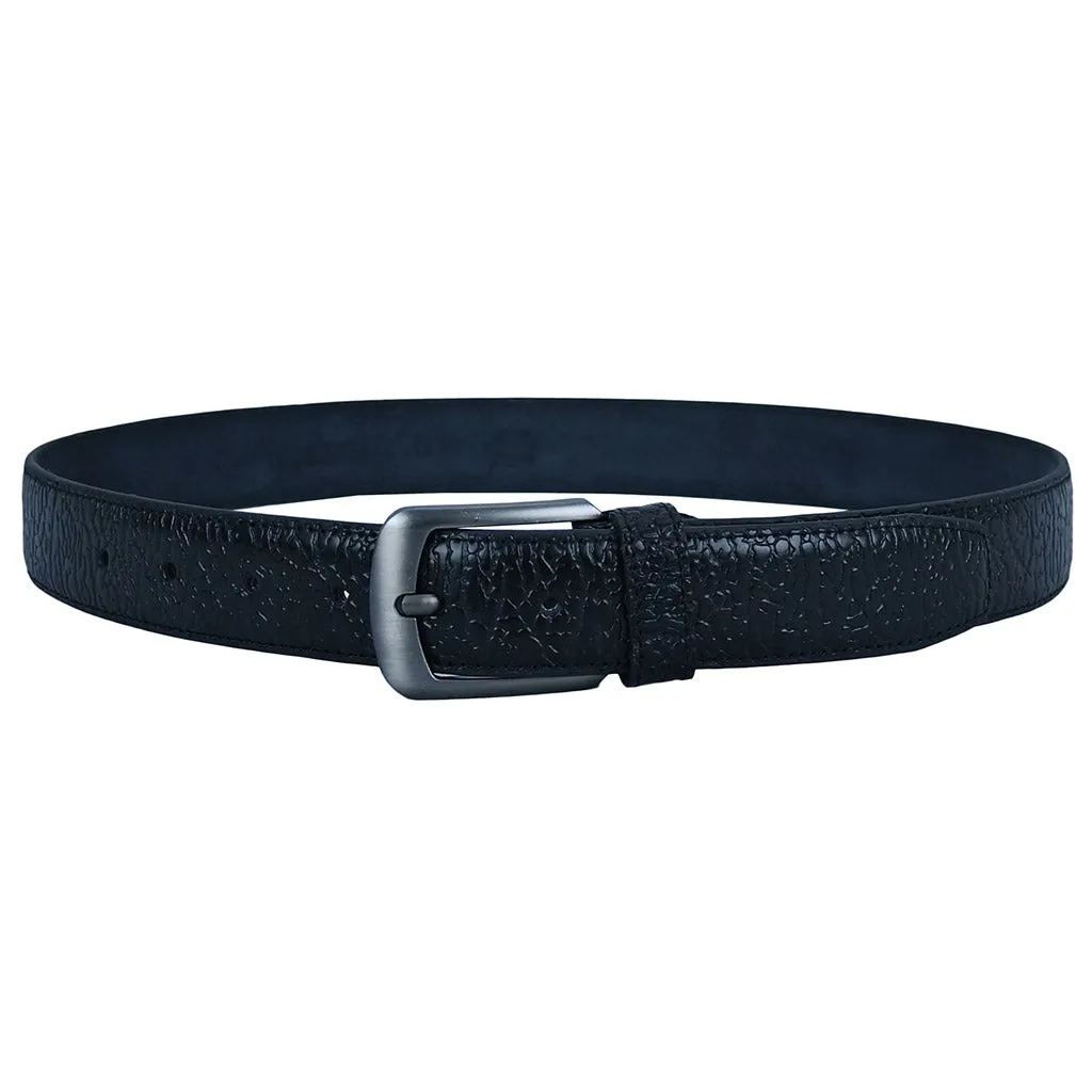 Crocodile Designer Leather Belt  CrocOne Black