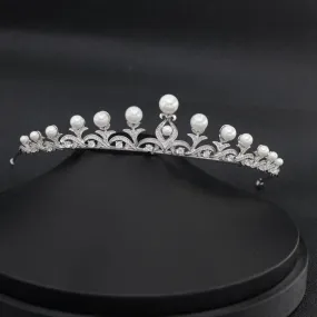 Cubic zircon wedding  bridal royal tiara diadem crown CH10046