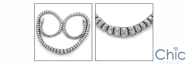Cubic Zirconia Cz 29TCW Radiant Graduate Necklace