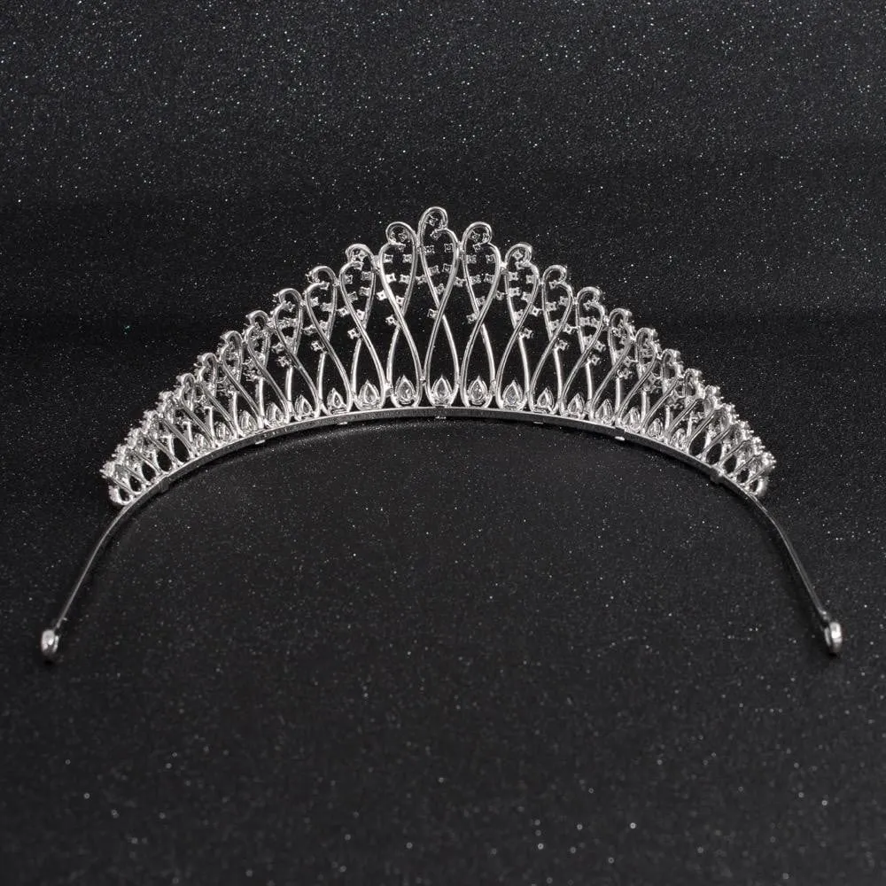 Cubic zirconia wedding bridal tiara diadem hair jewelry CH10172