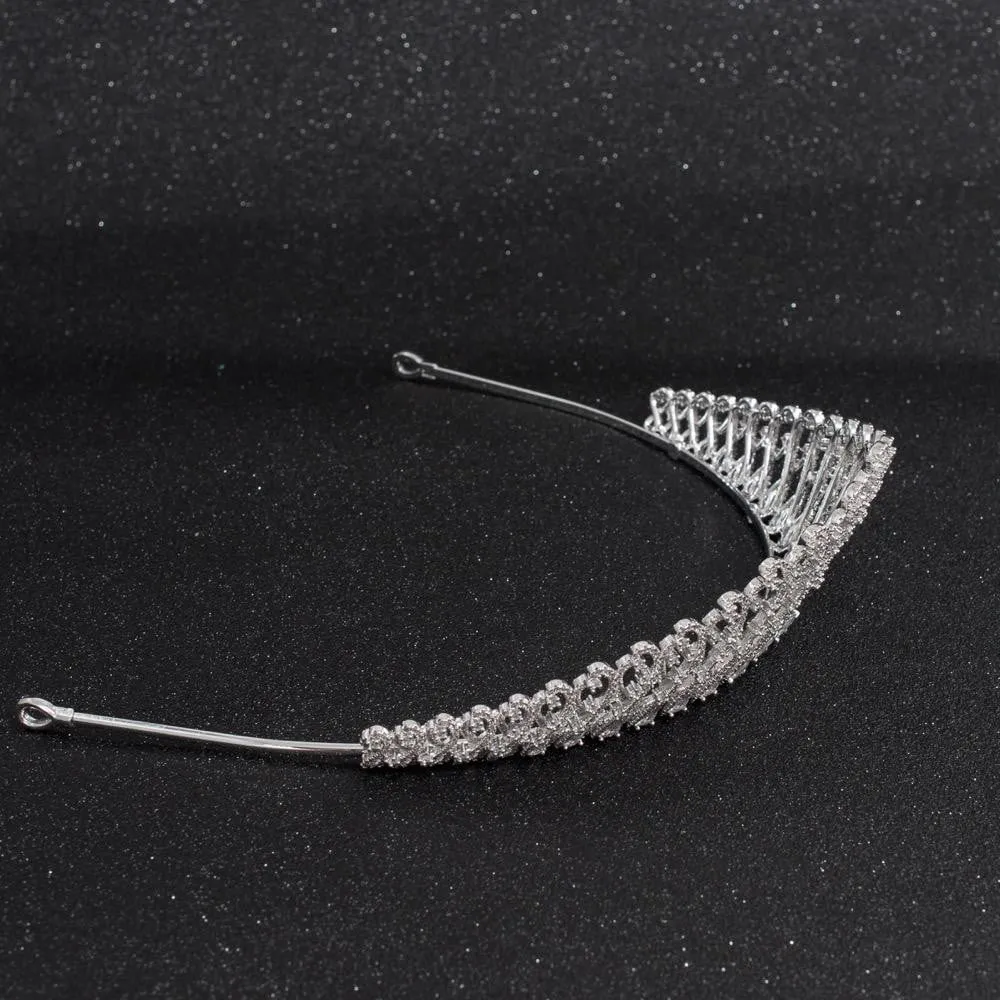 Cubic zirconia wedding bridal tiara diadem hair jewelry CH10172