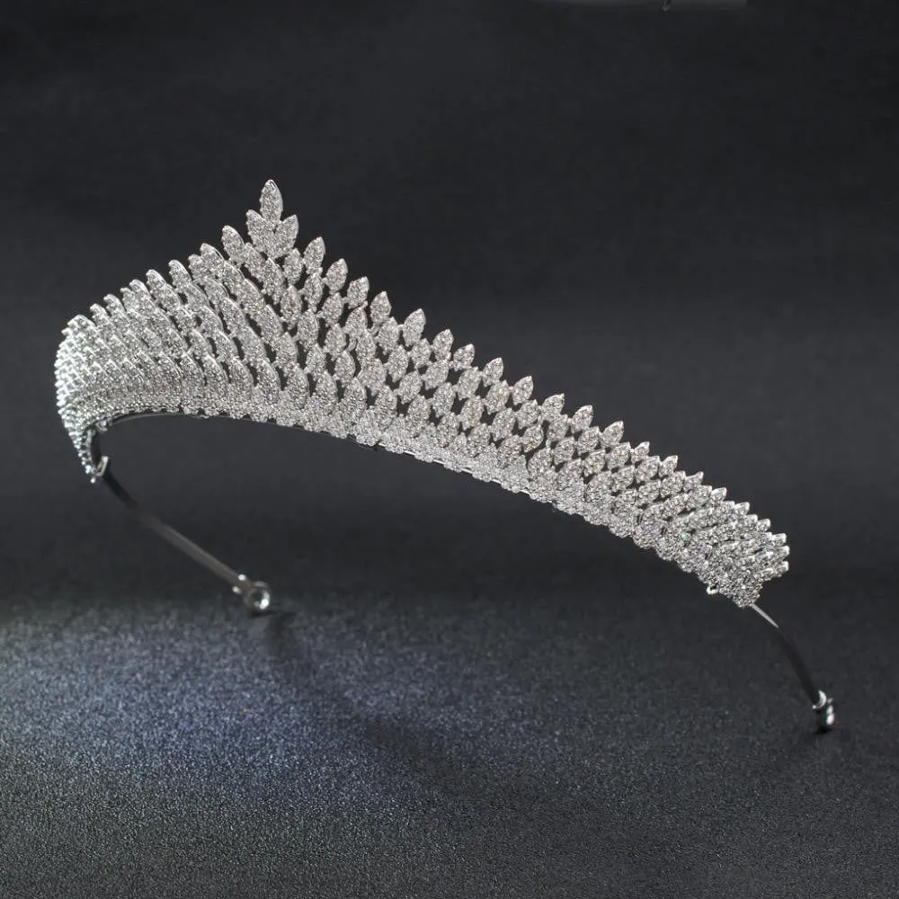 Cubic zirconia wedding bridal tiara diadem hair jewelry CH10188