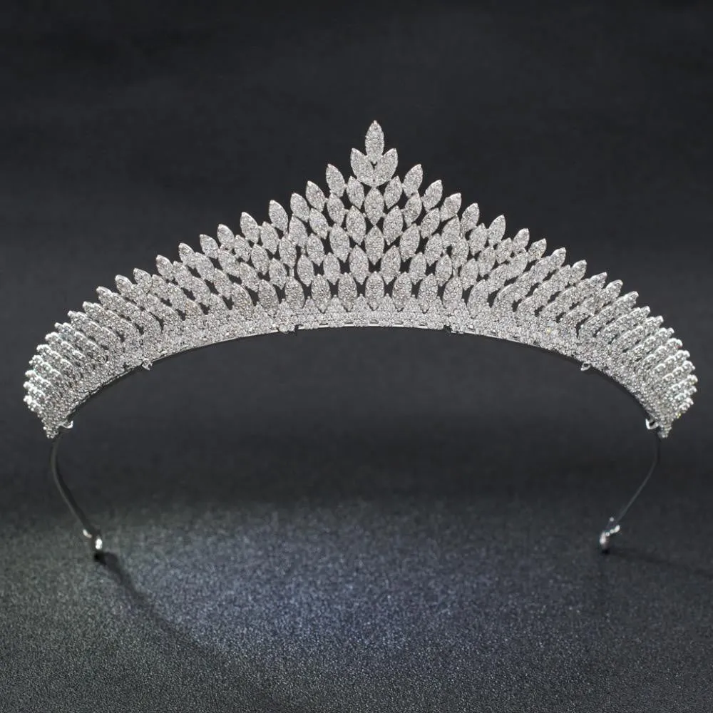 Cubic zirconia wedding bridal tiara diadem hair jewelry CH10188