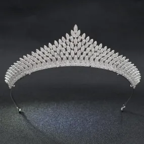 Cubic zirconia wedding bridal tiara diadem hair jewelry CH10188