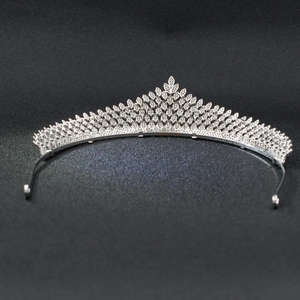Cubic zirconia wedding bridal tiara diadem hair jewelry CH10188