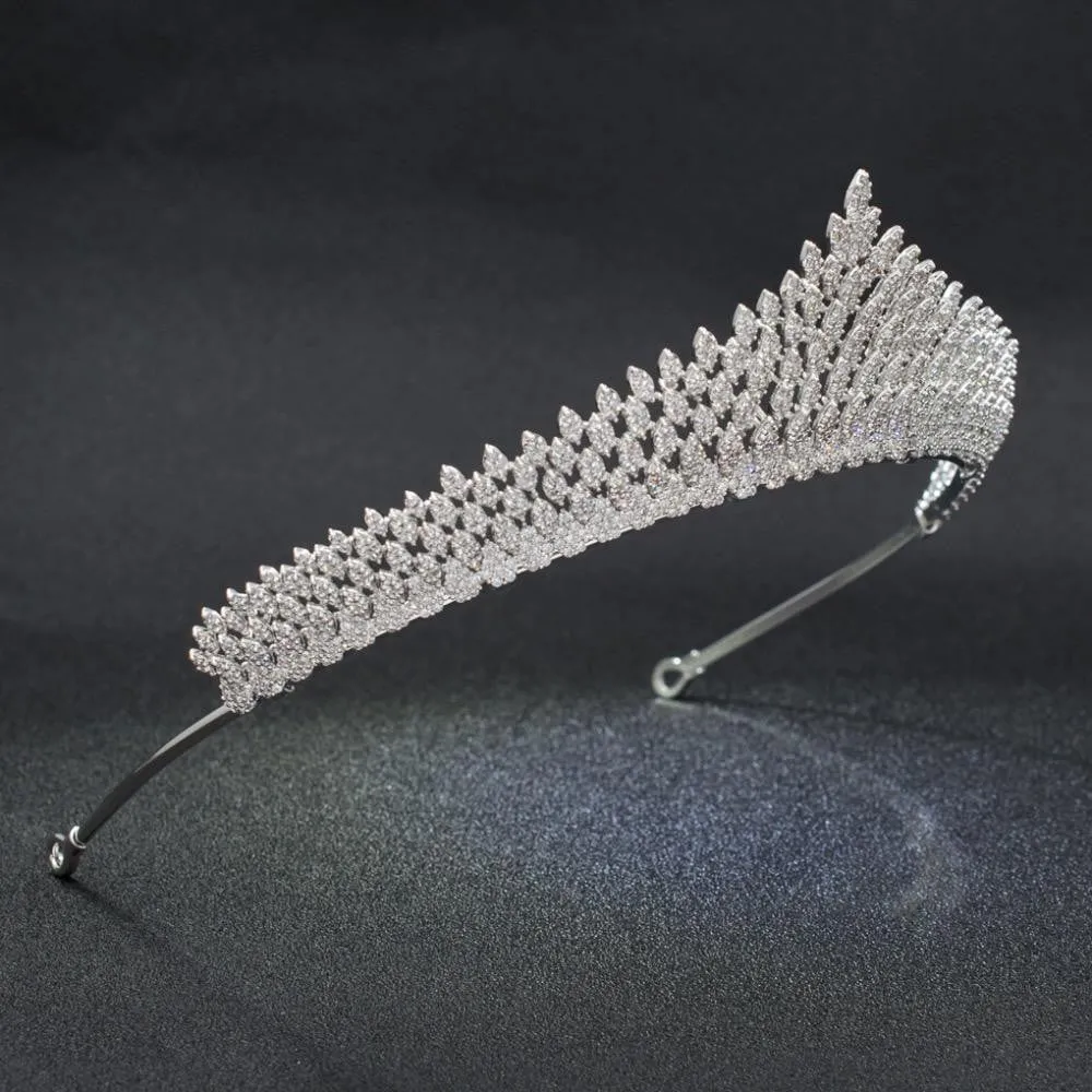 Cubic zirconia wedding bridal tiara diadem hair jewelry CH10188