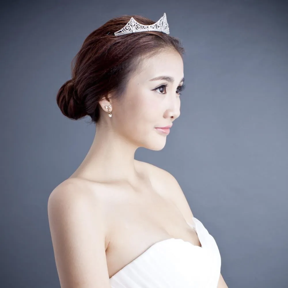 Cubic zirconia wedding bridal tiara diadem hair jewelry CH10191