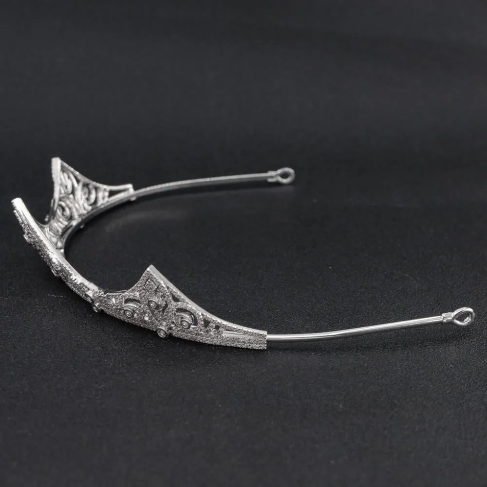 Cubic zirconia wedding bridal tiara diadem hair jewelry CH10191