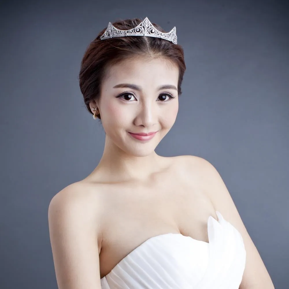 Cubic zirconia wedding bridal tiara diadem hair jewelry CH10191