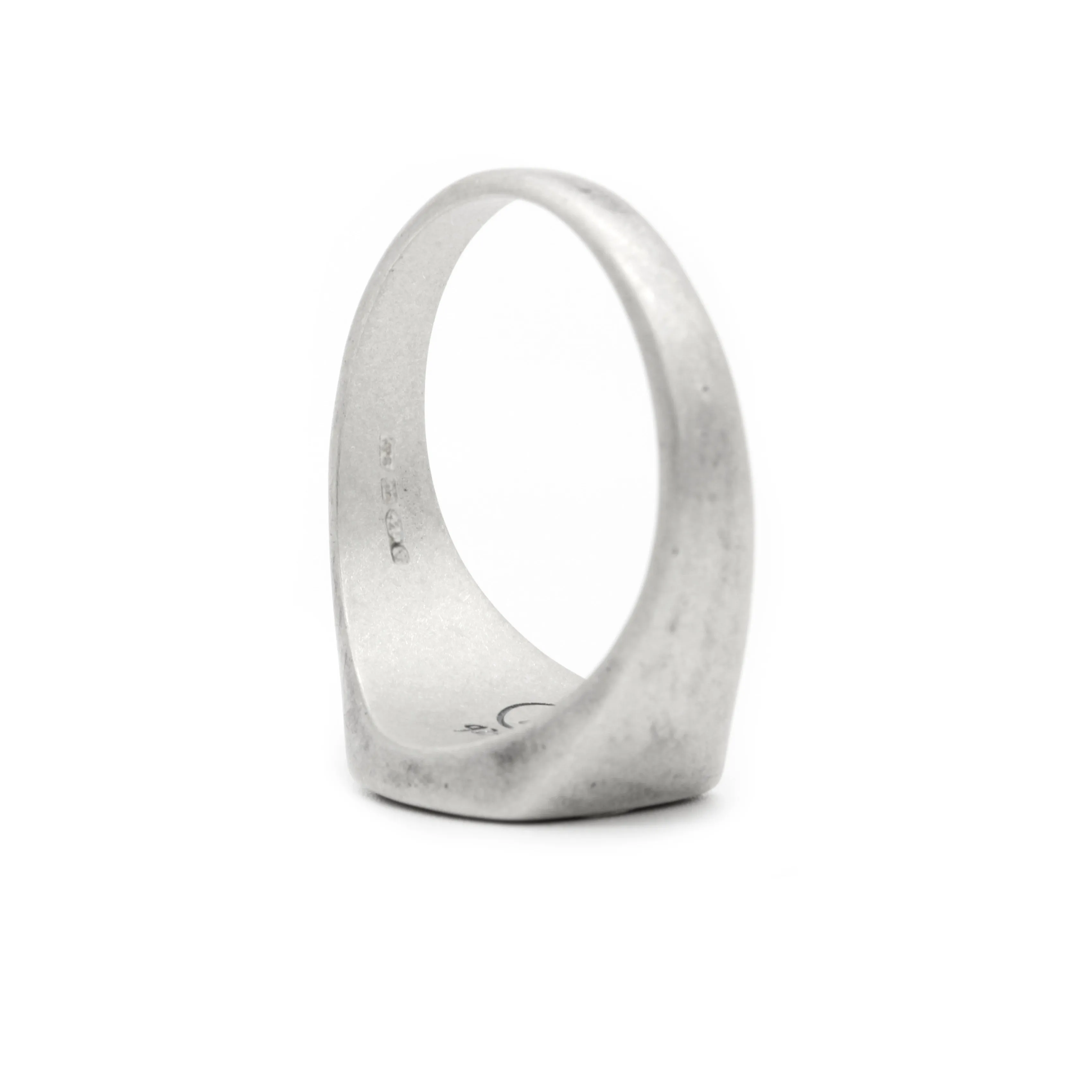 Cushion Signet Ring With Lapis Lazuli Stone