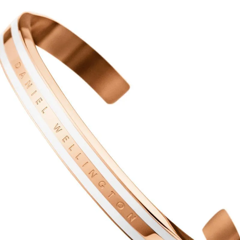 Daniel Wellington Emalie Slim Cuff Bangle Rose Gold