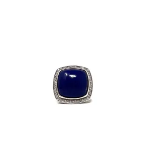 David Yurman 'Albion' Lapis & Diamond SS Cocktail Ring