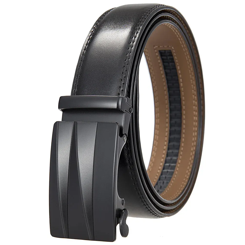 Designer Belts for Men Metal Automatic Buckle Split Leather Waist Belt Luxury Fashion Cowhide Men's Belt 3.5cm Ceinture Homme